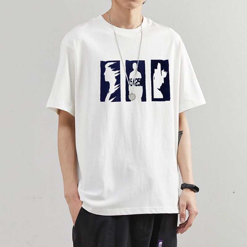 CBE420-96B 純棉200克國潮T恤夏季寬鬆圓領百搭(6色)