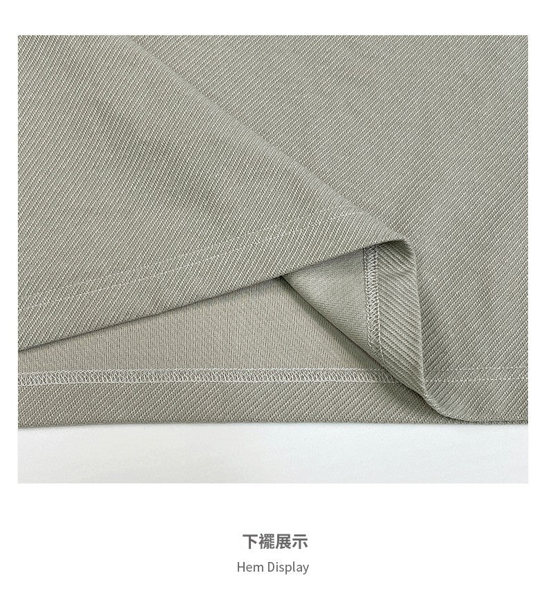 CBE33115-124B 休閒200g克首爾斜紋棉半開襟亨利領短袖T恤(3色)