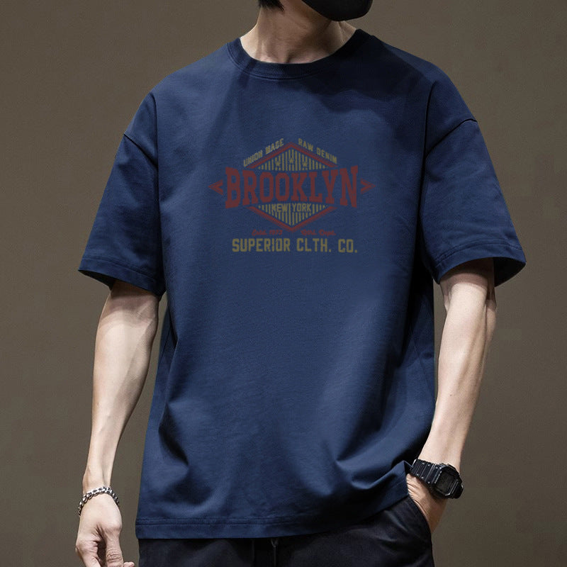 CBE265-96B 純棉200克短袖T恤休閒百搭上衣春季圖案時尚(9色)