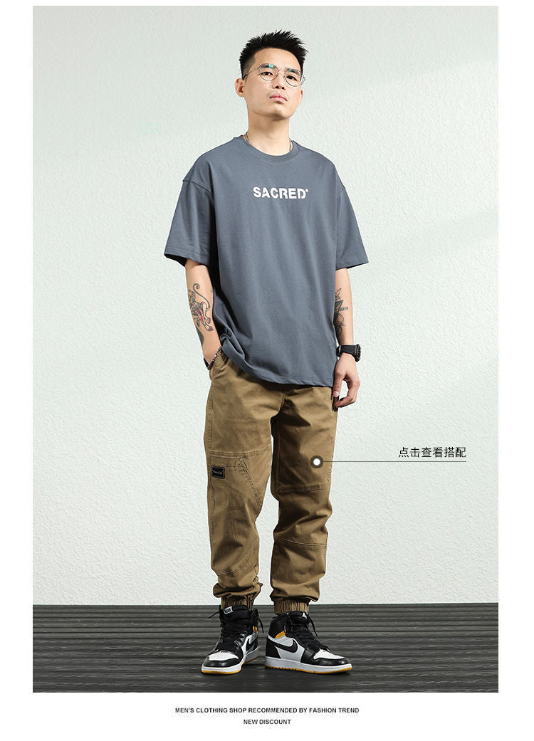 CBE245-96B 純棉200克夏季重磅短袖復古做舊(6色)