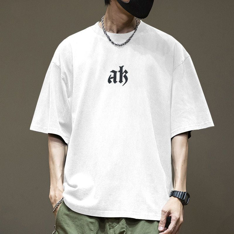 CBE002-96B 純棉200克T恤短袖T恤港風嘻哈印花痞帥寬鬆(5色)