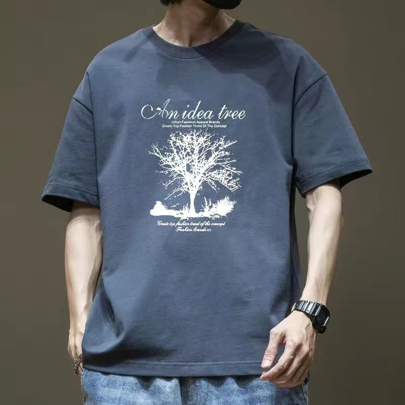 CBE460-96B 純棉200克短袖T恤潮牌ins美式高街寬鬆潮流短袖(5色)