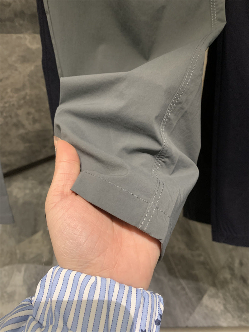 CBA589-1H 夏季薄款3D立裁輕量雙面機織透氣彈力休閒褲長褲(3色)