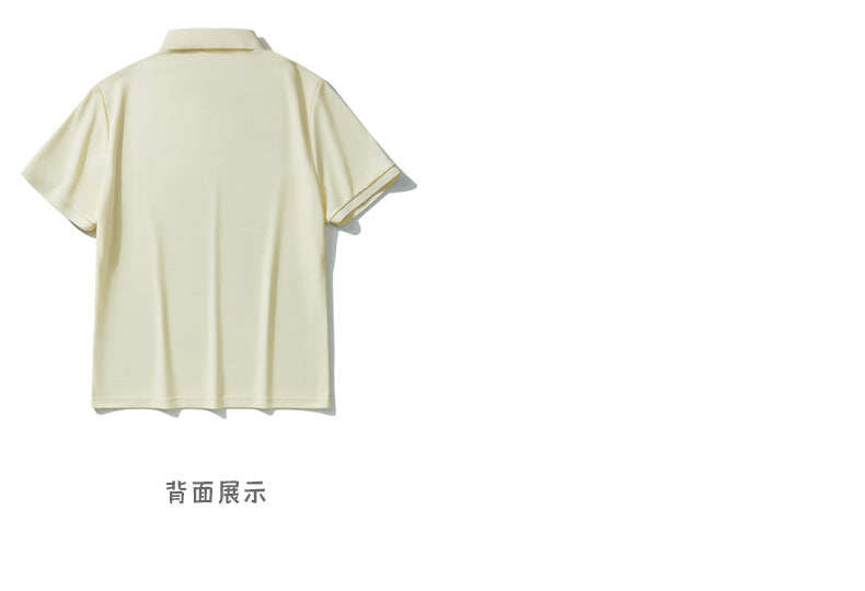 CBES1688-124B 夏季POLO衫純色翻領商務休閒時尚簡約(8色.男女同款)