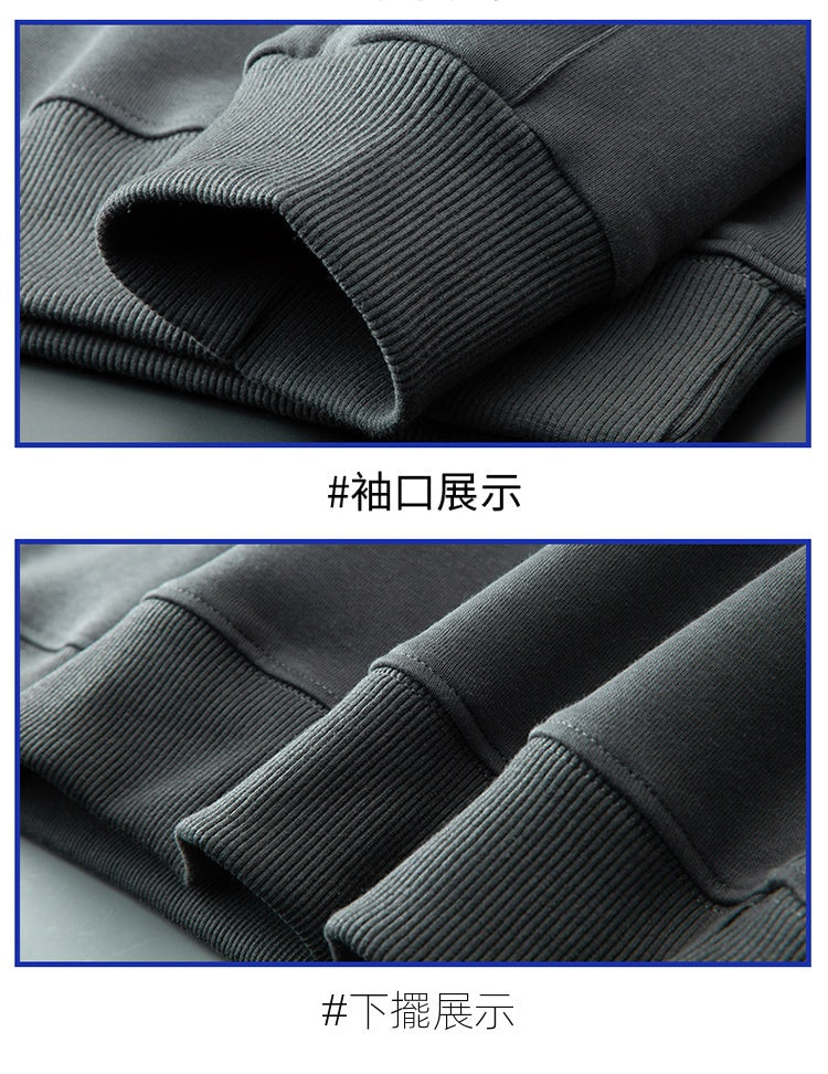 CBDM83021-1B 無帽潮流上衣寬鬆休閒刺繡圓領長袖T恤(3色)