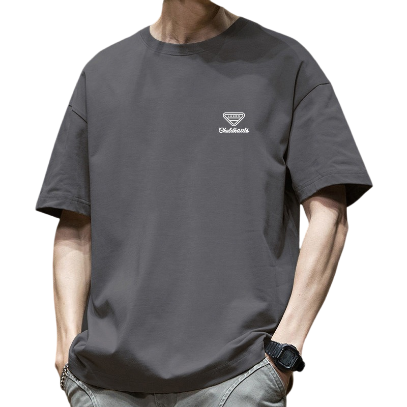 CBE9020-96B 純棉200克國潮T恤短袖寬鬆上衣字母印花(9色)