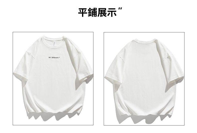 CBE363-96B 純棉200克寬鬆純棉白色短袖(3色)