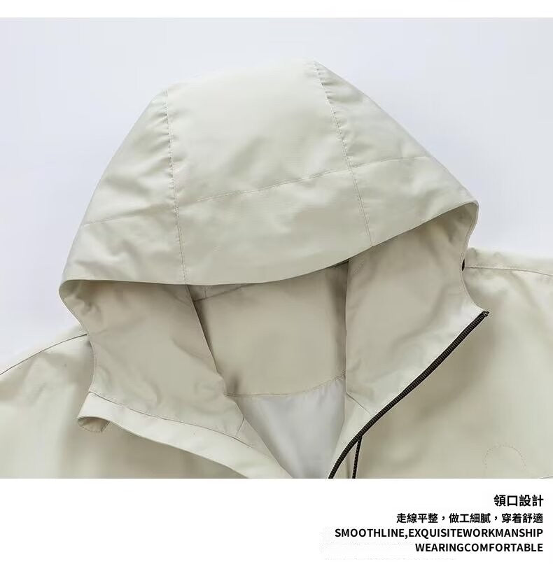CBCSJ91-100B 機能情侶工裝衝鋒衣男女同款秋款戶外防風夾克連帽登山服(4色)