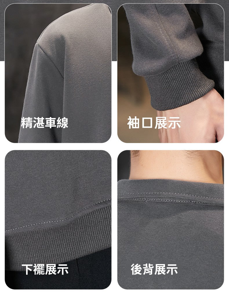 CBDD602-1B 翻領華棉秋款POLO衫春秋寬鬆休閒長袖T恤(4色)