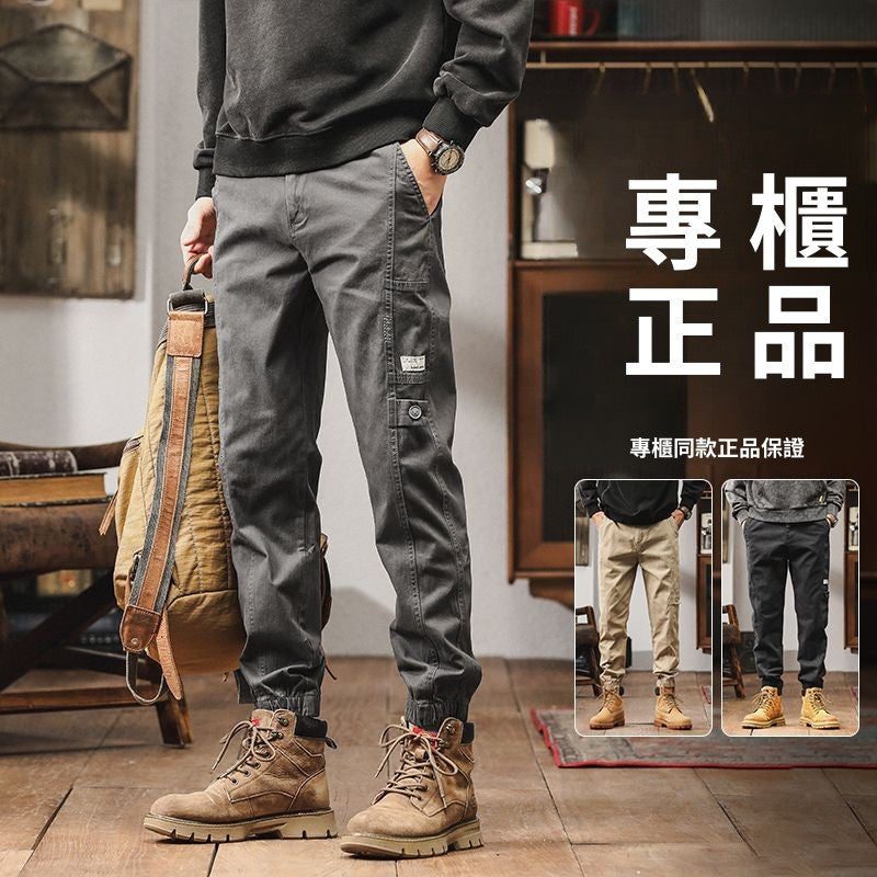 CBACFG26-65B 美式重磅純棉工裝褲直筒耐磨彈力束脚(3色)