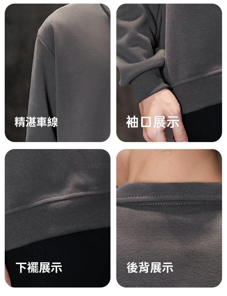 CBDD608-1B 翻領華棉秋款Polo衫春秋寬鬆休閒長袖T恤(4色)