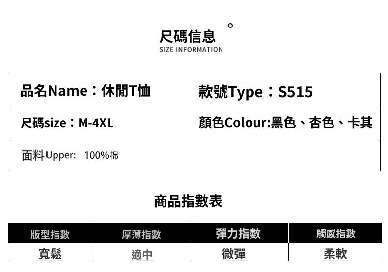 CBESP515-65B 夏季純棉圓領短袖T恤(3色)