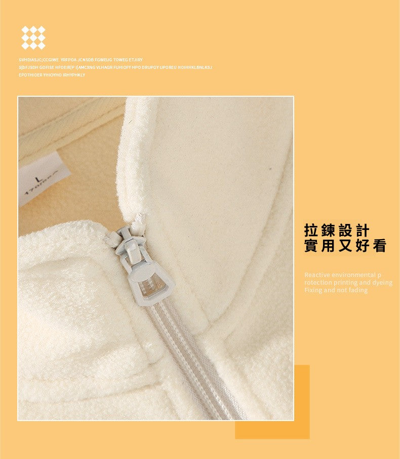 CBD2353-124B 搖粒絨秋冬半拉鍊加絨加厚上衣(3色)