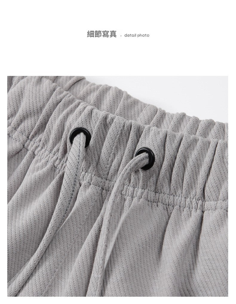 CBA81229-124B 夏季薄款260克衛褲寬鬆口袋直筒運動九分褲(5色)