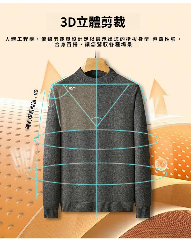 CBDET6507-65B 半高領毛衣秋冬季純色修身保暖內搭針織衫(5色)