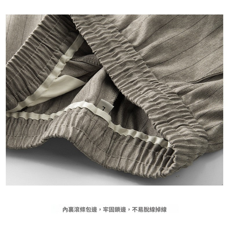 CBAB93211-124B 春季日系復古條紋九分褲休閒小脚褲(5色)