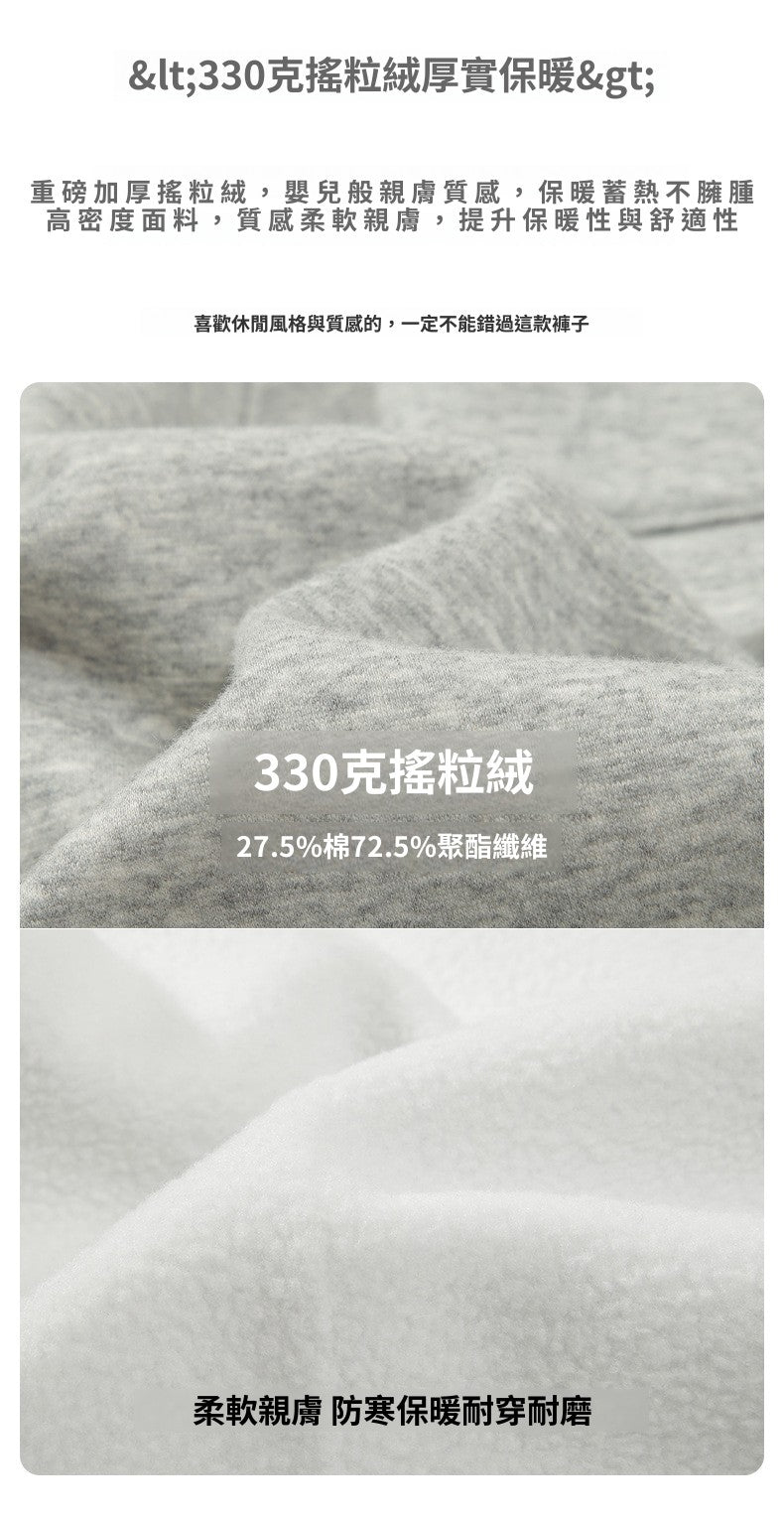 CBA95255-124B 加絨330g衛褲秋季寬鬆中性字母刺繡直筒休閒褲(3色)