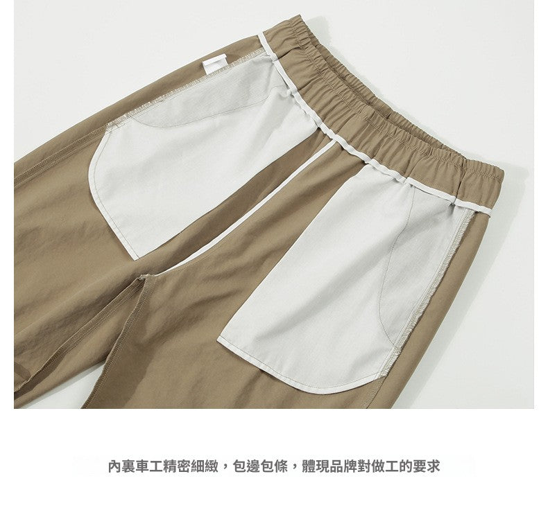 CBA93266-124B 水洗垂感傘兵褲抽繩束脚休閒褲(5色)
