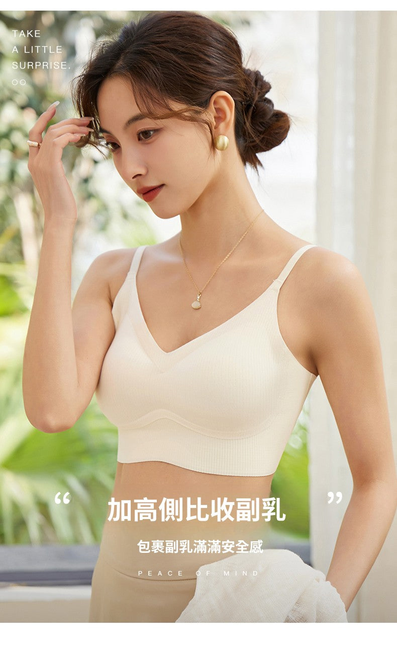 CGF1326-30B 無痕聚攏托胸半固定杯墊內衣舒適透氣(5色)