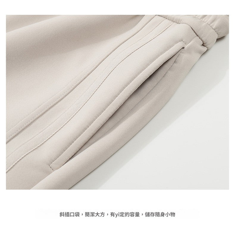 CBA93265-124B 空氣層分割設計感鬆緊束脚衛褲寬鬆秋季長褲(5色)