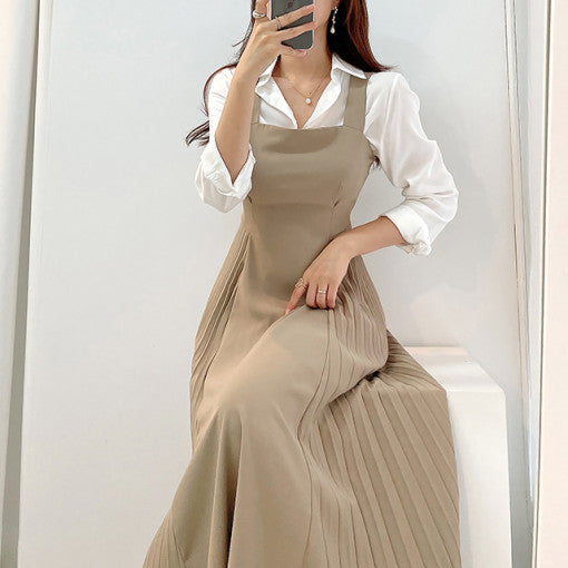 CGB6062-68B 吊帶連衣裙長款(2色)