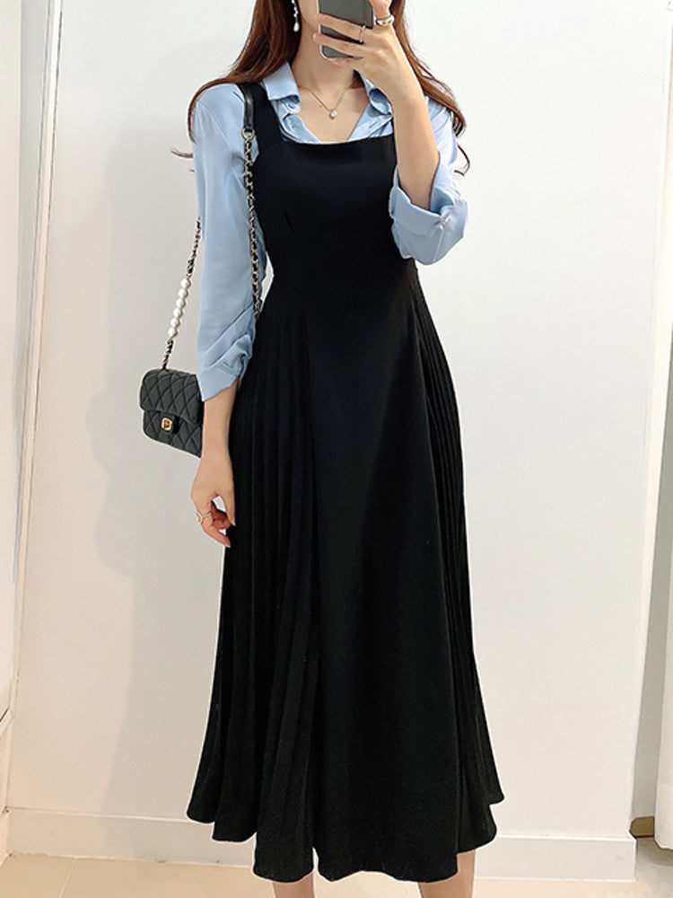 CGB6062-68B 吊帶連衣裙長款(2色)