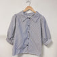 CGE6301-68B 復古五分袖條紋襯衫(2色)