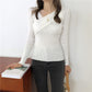 📺︎︎ CGD141-88B 秋冬不規則修身長袖內搭打底針織衫(7色)