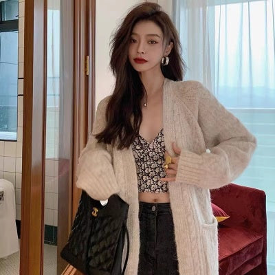 CGC3243-119B 春秋季中長款開衫針織外套(2色)