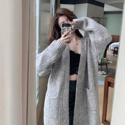 CGC3243-119B 春秋季中長款開衫針織外套(2色)