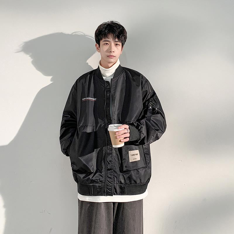 CBCMYJ23-734-1B 插肩袖飛行員夾克春季棒球領外套(3色)
