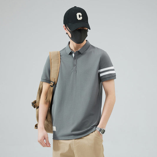CBEBG5528-65B潮牌Polo衫男翻領短袖t卹純棉彈力(6色)