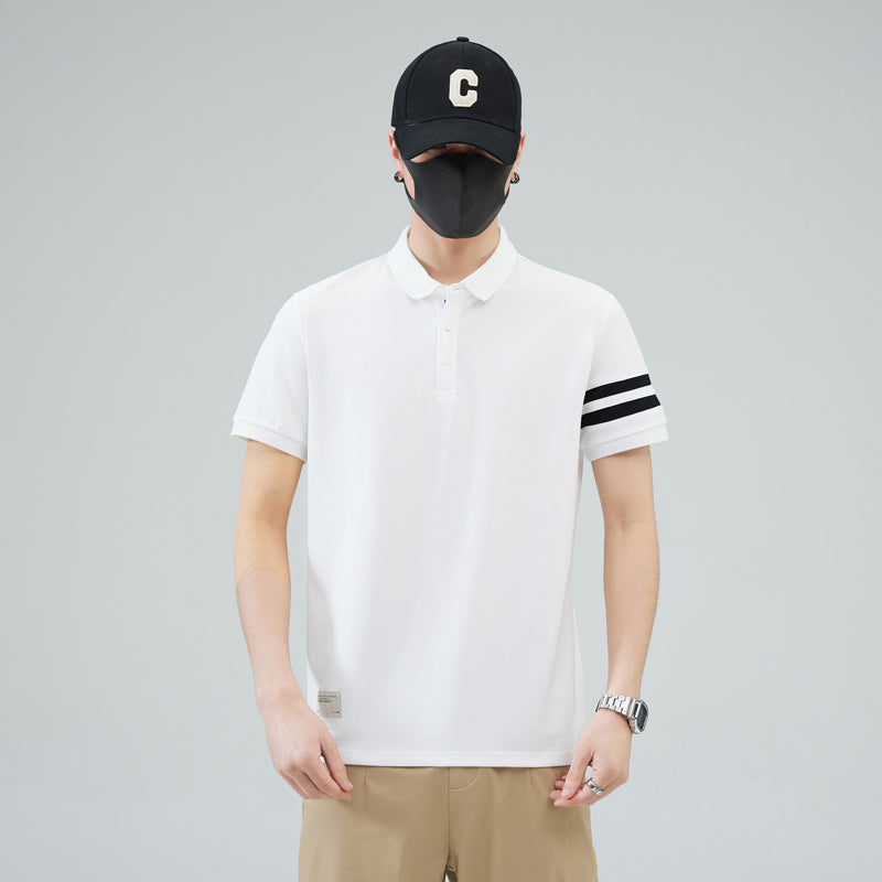 CBEBG5528-65B潮牌Polo衫男翻領短袖t卹純棉彈力(6色)