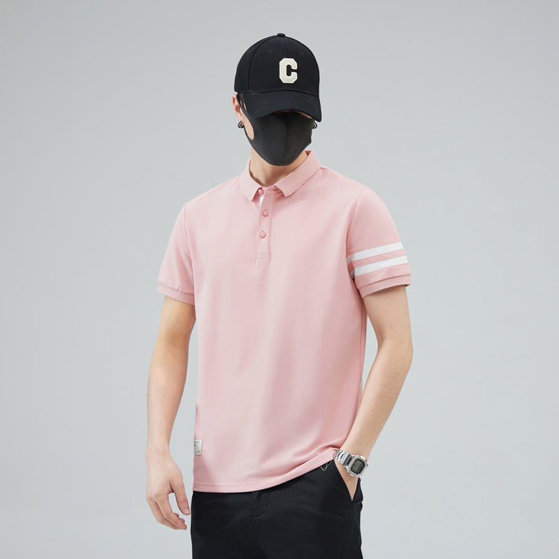 CBEBG5528-65B潮牌Polo衫男翻領短袖t卹純棉彈力(6色)