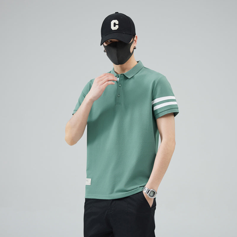 CBEBG5528-65B潮牌Polo衫男翻領短袖t卹純棉彈力(6色)