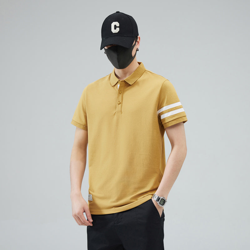 CBEBG5528-65B潮牌Polo衫男翻領短袖t卹純棉彈力(6色)