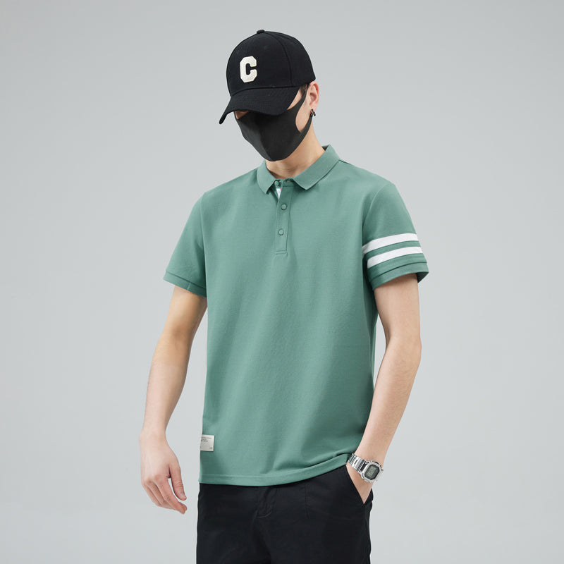 CBEBG5528-65B潮牌Polo衫男翻領短袖t卹純棉彈力(6色)