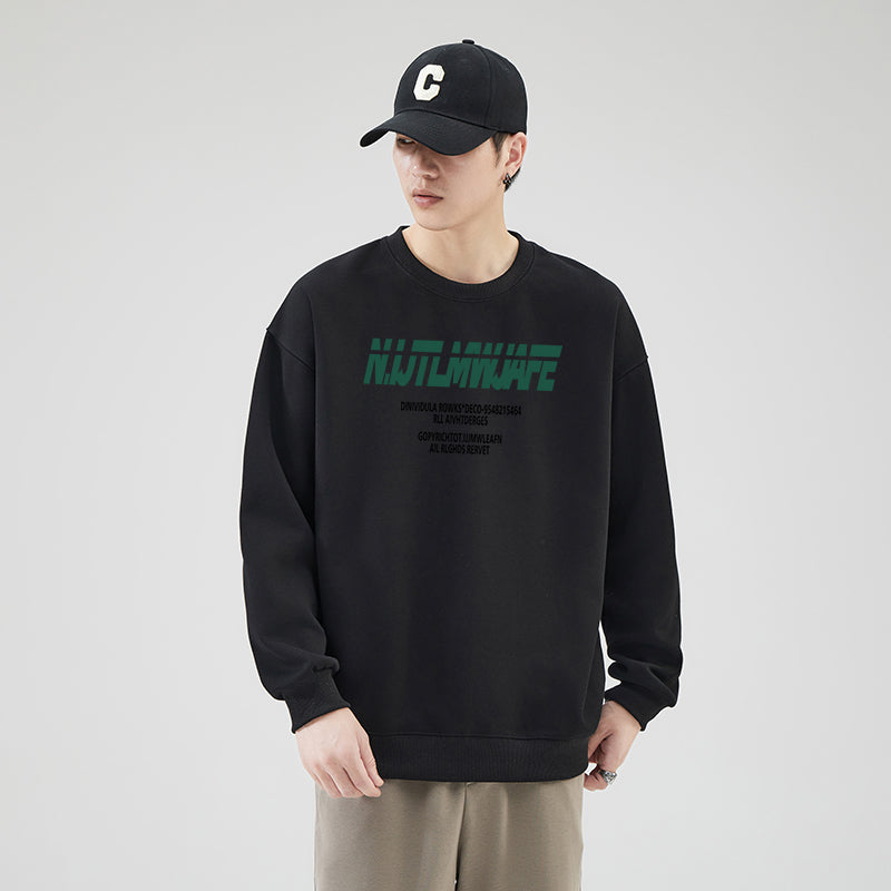 CBDC-W210-1B 圓領衛衣美式重磅寬鬆長袖男裝上衣(3色)
