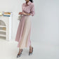 CGB7735-85B 秋季拼色收腰顯瘦襯衫連衣裙(3色)