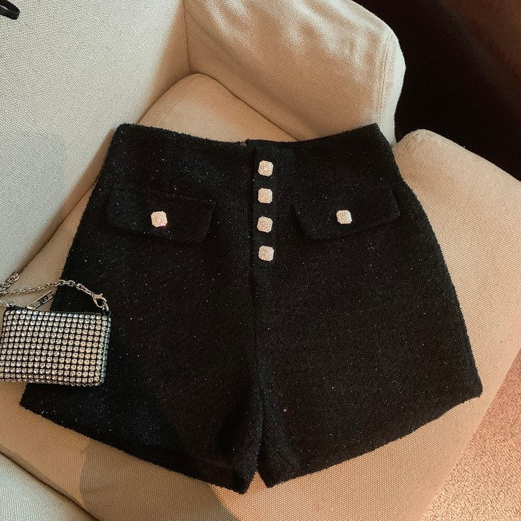 CGS9652-70B 秋冬小香風高腰短褲(2色)