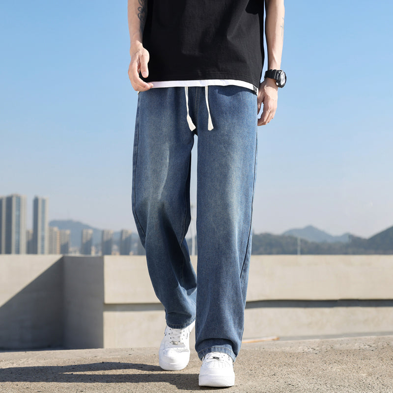CBAT-H36-203-1B 復古水洗修身直筒牛仔褲(4色)