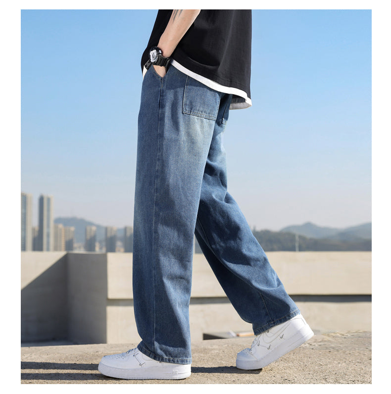 CBAT-H36-203-1B 復古水洗修身直筒牛仔褲(4色)