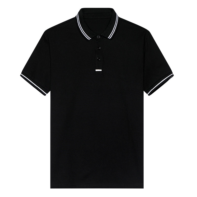 CBEM102-1B 夏季POLO衫寬鬆冰絲彈力棉翻領短袖(5色)
