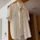 CGE11885-17B 基礎百搭款簡約條紋短袖襯衫(2色)
