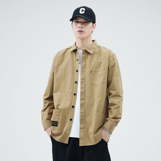 CBDZ611-1B 日系復古工裝長袖襯衫(6色)