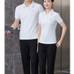 CGE69902-33B 休閒百搭白色T恤夏簡約POLO領(男女同款)