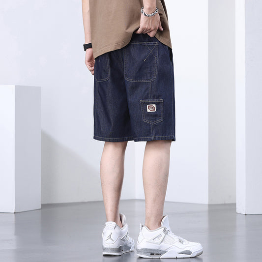 CBSJD238-84B 夏季薄款寬鬆休閒牛仔短褲