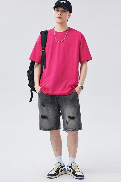 CBE1101-65B 日系簡約夏季純色冰感寬鬆短袖T恤(8色)