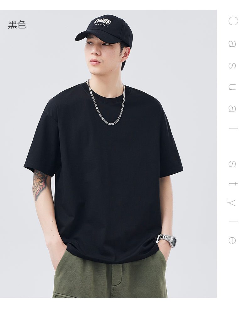 CBE1101-65B 日系簡約夏季純色冰感寬鬆短袖T恤(8色)
