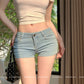 CGSE8-0826-81B 美臀低腰短褲修身牛仔褲(4色)